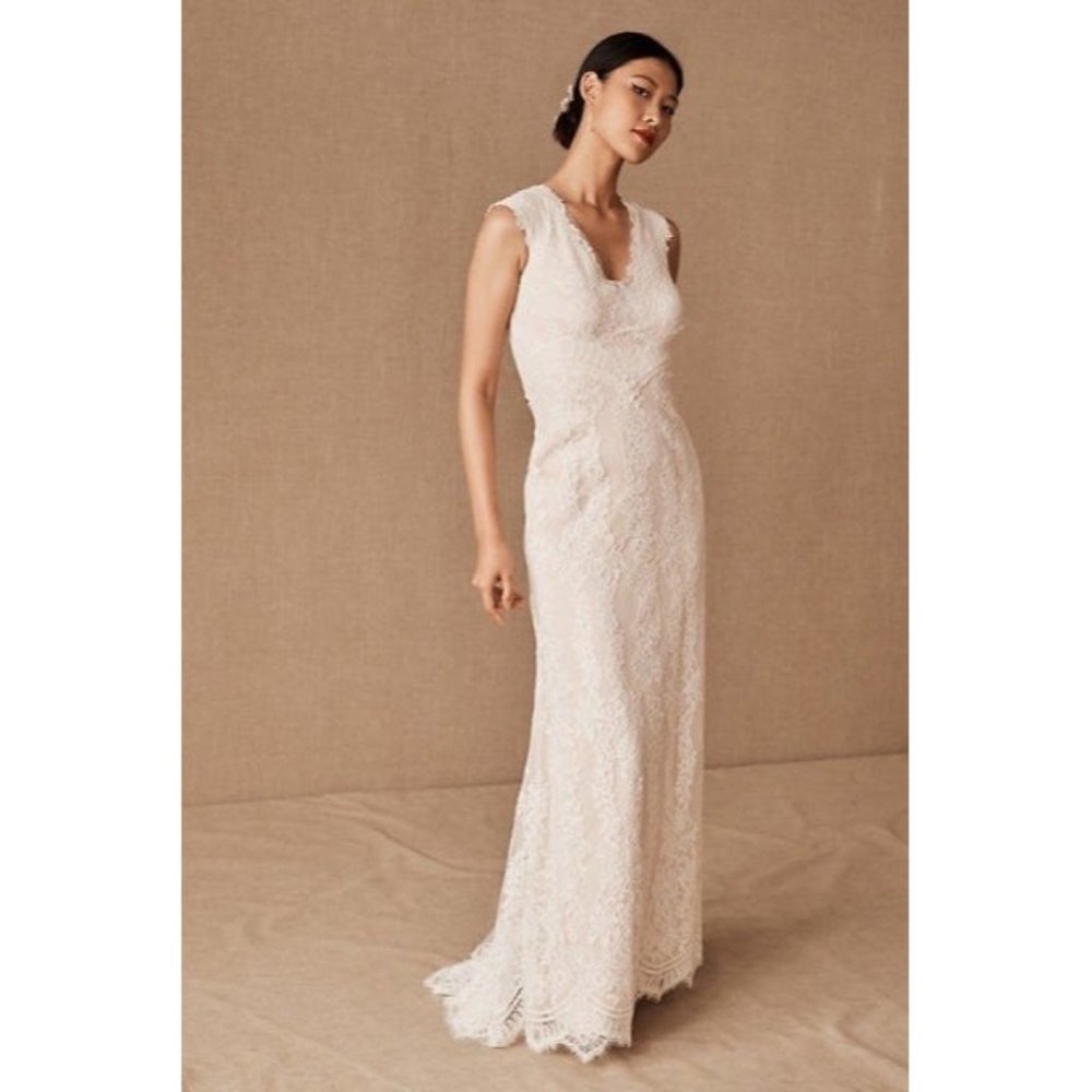BHLDN Tadashi Shoji Fiorelle Wedding Gown Size 4 & 14 NEW